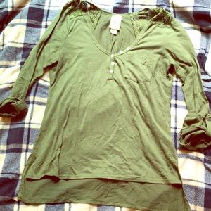 Green cotton blouse